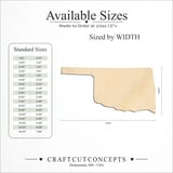 Size reference chart for OKLAHOMA STATE CRAFT VARIANT