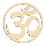 Laser-cut baltic birch silhouette of OM SYMBOL