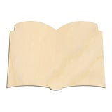 Laser-cut baltic birch silhouette of OPEN BOOK