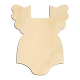 Laser-cut baltic birch silhouette of Baby Flutter Romper