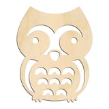 Laser-cut baltic birch silhouette of CUTE OWL