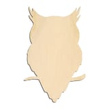 Laser-cut baltic birch silhouette of OWL FRONT PERCHED