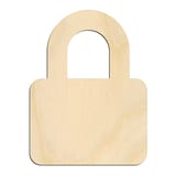 Laser-cut baltic birch silhouette of Padlock