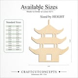 Size reference chart for Pagoda