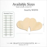 Size reference chart for PAIR HEART