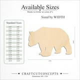 Size reference chart for PANDA BEAR