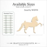 Size reference chart for PARADE HORSE