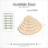 Size reference chart for Pawleys Island Shell