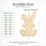 Size reference chart for PBL BUNNY