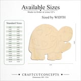 Size reference chart for PBL TURTLE