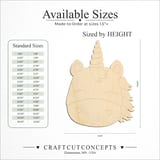 Size reference chart for PBL UNICORN