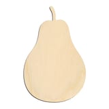 Laser-cut baltic birch silhouette of PEAR FRUIT