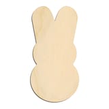 Laser-cut baltic birch silhouette of PEEPS BUNNY