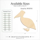 Size reference chart for PELICAN