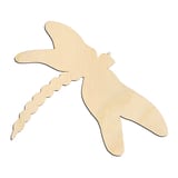Laser-cut baltic birch silhouette of PERCHED DRAGON FLY