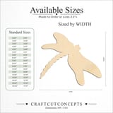 Size reference chart for PERCHED DRAGON FLY