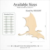 Size reference chart for PERCHED WINGED DRAGON
