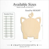 Size reference chart for PIG FACE ORNAMENT