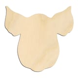 Laser-cut baltic birch silhouette of PIG HEAD