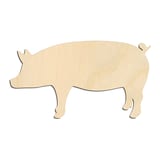 Laser-cut baltic birch silhouette of ROUNDED PIG