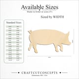 Size reference chart for WALKING PIG
