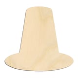 Laser-cut baltic birch silhouette of Pilgrim Hat