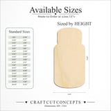 Size reference chart for PILL BOTTLE