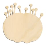 Laser-cut baltic birch silhouette of Pin Cushion