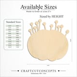Size reference chart for Pin Cushion