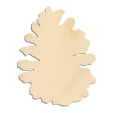 Laser-cut baltic birch silhouette of PINE CONE ASYMMETRICAL