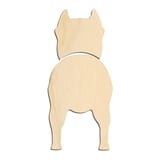 Laser-cut baltic birch silhouette of PITBULL TWO PIECE BACK VIEW