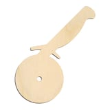 Laser-cut baltic birch silhouette of PIZZA CUTTER