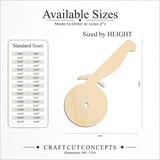 Size reference chart for PIZZA CUTTER