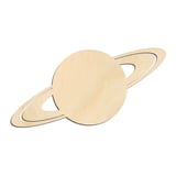 Laser-cut baltic birch silhouette of PLANET SATURN