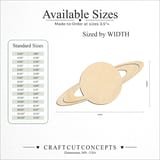 Size reference chart for PLANET SATURN
