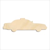 Laser-cut baltic birch silhouette of POLICE CAR