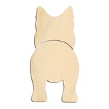 Laser-cut baltic birch silhouette of Pomsky