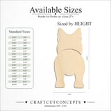 Size reference chart for Pomsky