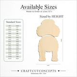 Size reference chart for POODLE TWO PIECE BACK VIEW