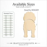 Size reference chart for PORTUGUESE WATER DOG
