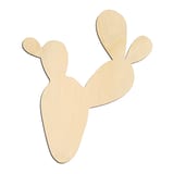 Laser-cut baltic birch silhouette of PRICKLY PEAR CACTUS