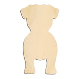 Laser-cut baltic birch silhouette of PUG BACK DOG