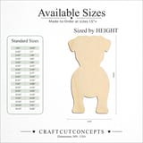 Size reference chart for PUG BACK DOG