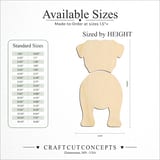 Size reference chart for PUG TWO PIECE BACK VIEW