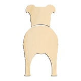 Laser-cut baltic birch silhouette of Pumik Dog Rear View