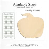 Size reference chart for Pumpkin with Curved Stem