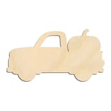 Laser-cut baltic birch silhouette of PUMPKIN TRUCK SILHOUETTE
