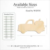 Size reference chart for PUMPKIN TRUCK SILHOUETTE