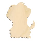 Laser-cut baltic birch silhouette of CUTE PUPPY