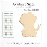 Size reference chart for CUTE PUPPY